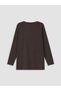 Lcwaikiki Curve Brown Plus Size 100% Cotton Women's T-Shirt - 5