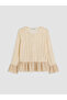 Beige Plus Size Lace Peplum Blouse - 3