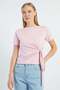 Side Tie Modal Crop T-Shirt - 3
