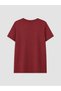 Lcw Curve Burgundy Large Size 100% Cotton Women's T-Shirt - 4