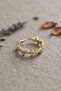 Gold Color Zircon Stone Ivy Model Women's Ring