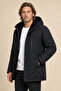 Men's Black Fur-Lined Water and Wind Resistant Winter Coat & Parka - 3
