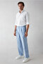 Straight Wide Leg Pleated Side Pocket 100% Linen Trousers - 2