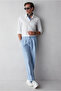 Straight Wide Leg Pleated Side Pocket 100% Linen Trousers - 6