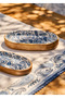 Paisley Mango Presentation Plate Blue (25X13 cm) - 2