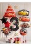 Cars Themed Cars Lightning Mcqueen Concept 3-Year-Old Balloon Set 9 Pieces - Large Size Cars Mater Balloon & Cars Cruz Ramirez Balloon Birthday Set
