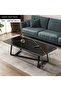 Coffee Table Large Capacity Table Storage Simple Living Room Table Modern Tea Table Small Unit Square Living Room Simple Small Tea Table Design(Imitation Blacki Marble) - 2