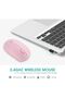 ماوس لاسلكي 1000 نقطة لكل انش للكمبيوتر واللابتوب وويندوز والمكتب يتضمن دونجل USB لاسلكي (اسود) - 5