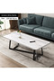 Coffee Table Large Capacity Table Storage Simple Living Room Table Modern Tea Table Small Unit Square Living Room Simple Small Tea Table Design（Imitation White Marble） - 2