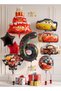Cars Themed Cars Lightning Mcqueen Concept 6-Year-Old Balloon Set 9 Pieces - Large Size Cars Mater Balloon & Cars Cruz Ramirez Balloon Birthday Set