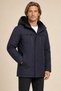 Men's Navy Blue Fur-Lined Water and Wind Resistant Winter Coat & Parka - 3
