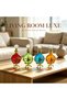 Luxury 10ml Glass Essential Oil Perfume Bottle with Crystal Stopper & Gold Metal Art Stand, Frosted Glass Body with Colorful Gemstone Flower Decor, Ideal Gift for Oil Lovers & Travel. - 4