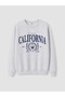 Vizyon New Season Gray Oversize Women's Thick Sweatshirt - 5
