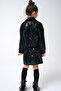 Black Sequin Bomber Jacket and Skirt Set - 3