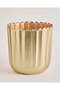 Gold Metal Scallop Planter Pot 26.5x25.5cm - 2