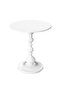 Round Coffee Table, Metal Small End Table, Matte Accent Coffee Drink Table, Modern Nightstand for Living Room, Bedroom, Office, White - 4