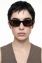 Zaravio Matt Black Brown Sunglasses