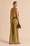 Women's Side Tie Crop Blouse & Elastic Waist Wide Leg Pants Two Piece Set - 8