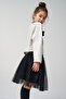 Bow Detailed Ruffled Blouse and Black Tutu Skirt Set - 2