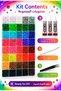 40‑Color 32000Pcs Flat‑Back Jelly Rhinestone Kit, includes 3×10ml B7000 Glue, Picker Pencil & Curved Tweezers, DIY bedazzling supplies for tumblers, shoes, clothing, diamond art & gifts - 3