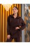 Women's Soft Textured Zippered Waist Tie Detailed Line Detailed Hijab Sports Two-Piece Set - 7