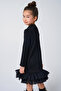 Organza Ruffle Skirt Knitted Comfortable Dress - 2