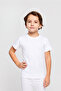 Boy's 100% Cotton Ribbed White T-Shirt 7018 - 2