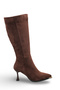 Gemma Lia Women's Pointed Toe Thin Heeled Boots 0012624 Brown Suede - 5