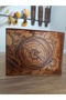 Genuine Leather Hand-Painted & Burn-Patterned Wallet