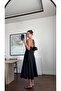 Backless Tie-Up Midi Dress - 5