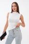 Women's Half Fisherman Sleeveless Blouse 265076 - 3
