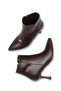 Aurora Vera Women's Pointed Toe Heeled Boots 0012503 Brown Skin - 4