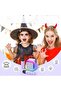 Mini karaoke machine, Bluetooth speaker, 2 mics, purple. - 3