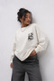 Oversize Sweatshirt with Back Print, Crew Neck, Long Sleeve, Casual Sweatshirt - 2