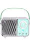 Retro Bluetooth speaker, teal green.