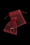 Burgundy Organza Transparent Tulle Pouch 100 Pieces Size 7X9Cm, Drawstring Gold Jewelry Special Occasion Lavender Gift Soap Candle Bundle Hobby Snack Nut Bag Henna Night Wedding Engagement Proposal Marriage Bride Groom - 4