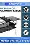 Folding Tables Camping Roll Up Aluminum Portable Square Table with Storage and Carrying Bag for Outdoor BBQ Picnic Backyard Home (95x55x50cm) - 2