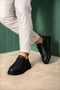 Rubberized Men's Sneaker Black (Black Sole) - 4