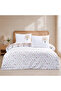 Alegria Double 100% Cotton Ranforce Duvet Cover Set White 57 Thread (3 Pieces) 200X220/50X70 White