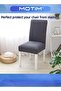 6Pcs Chair Covers for Dining Room Stretch Removable Washable Dining Room Chair Covers Seat Protector Dining Chair Slipcovers for Dining Room Hotel Dark - 6