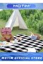 Foldable Portable Picnic Blanket Outdoor Blanket 3-Layer Waterproof Outdoor Picnic Mat (Black) - 2