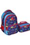 1St Class Quality Car Model School Bag and Lunch Bag