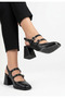 Black Women's Heeled Shoes - 3