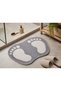Footprint Patterned Non-Slip Base Bath Mat 40 X 60 Gray - 3