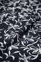 Black and White Leaf Patterned Fabric 100X150 cm for Patchwork and Sewing - 5