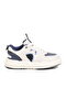 White Navy Blue Mesh Boys' Sports Shoes - 2