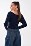 Women's Boat Neck Vorteks Batwing Blouse 265085 - 5