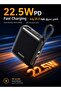 10000mAh Power Bank DLP5713CB, 22.5W PD, USB-C & Lightning Cables, LED, Black - 5