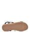 Black Patterned Women's Wedge Heel Sandals - 5