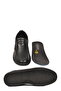 Black Genuine Leather Memory Sole Men's Casual Shoes - 5
